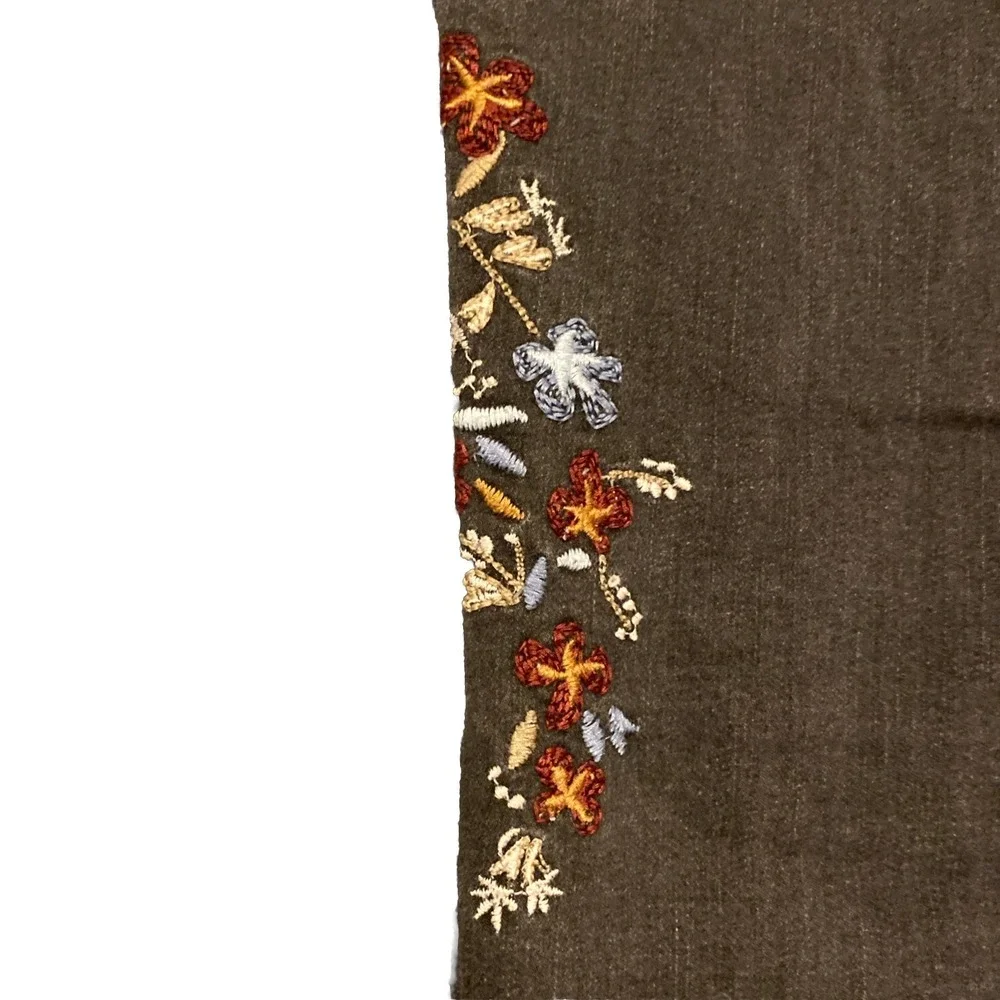 Mossimo Womens Jeans Curvy Skinny Embroidered Floral Stretch Black Size 2 /‎ 26 - Picture 4 of 6